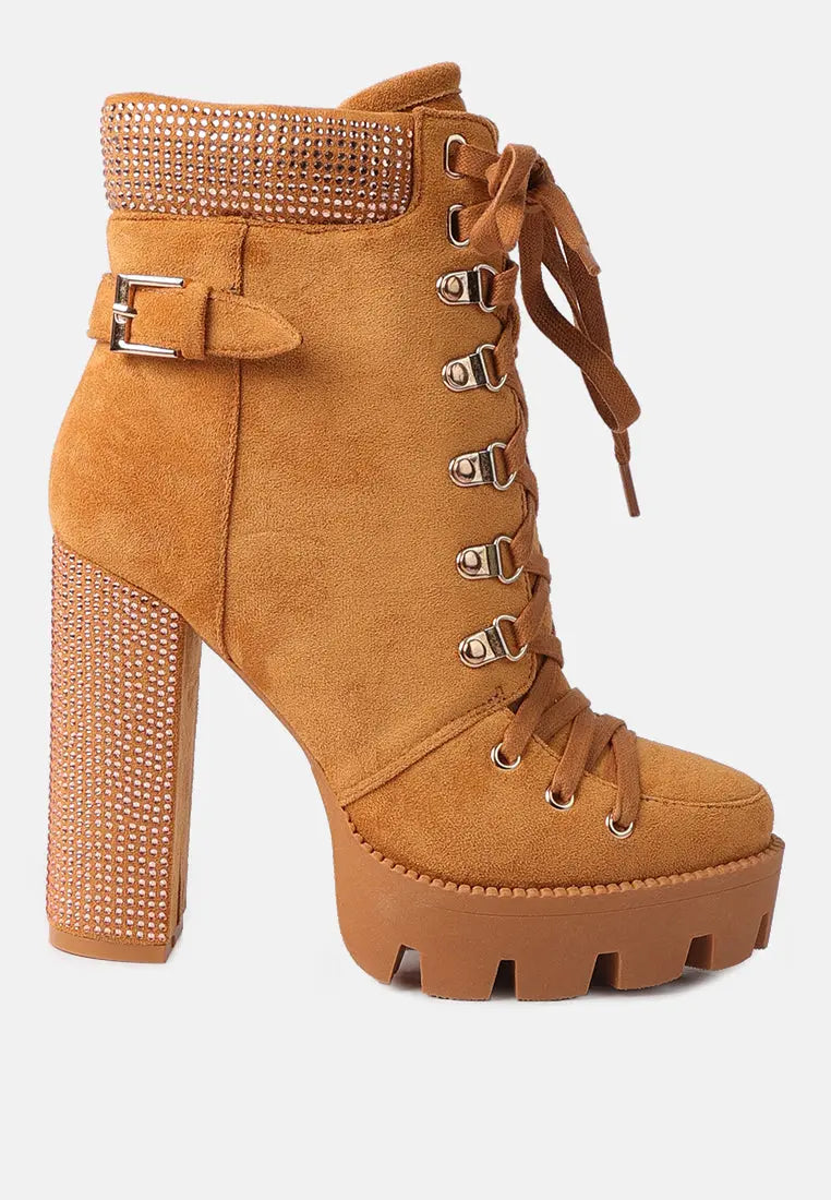 Birch Block Heeled Ankle Boots London Rag