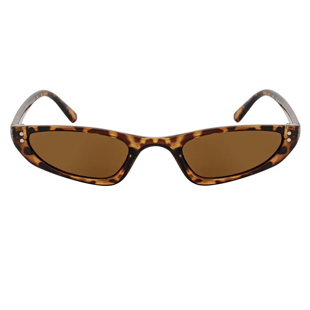 BURMESE - Small Hexagonal Cat Eye Sunglasses Tortoise Brown Morspecs