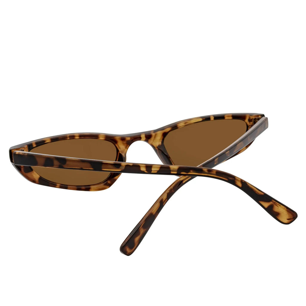 BURMESE - Small Hexagonal Cat Eye Sunglasses Tortoise Brown Morspecs