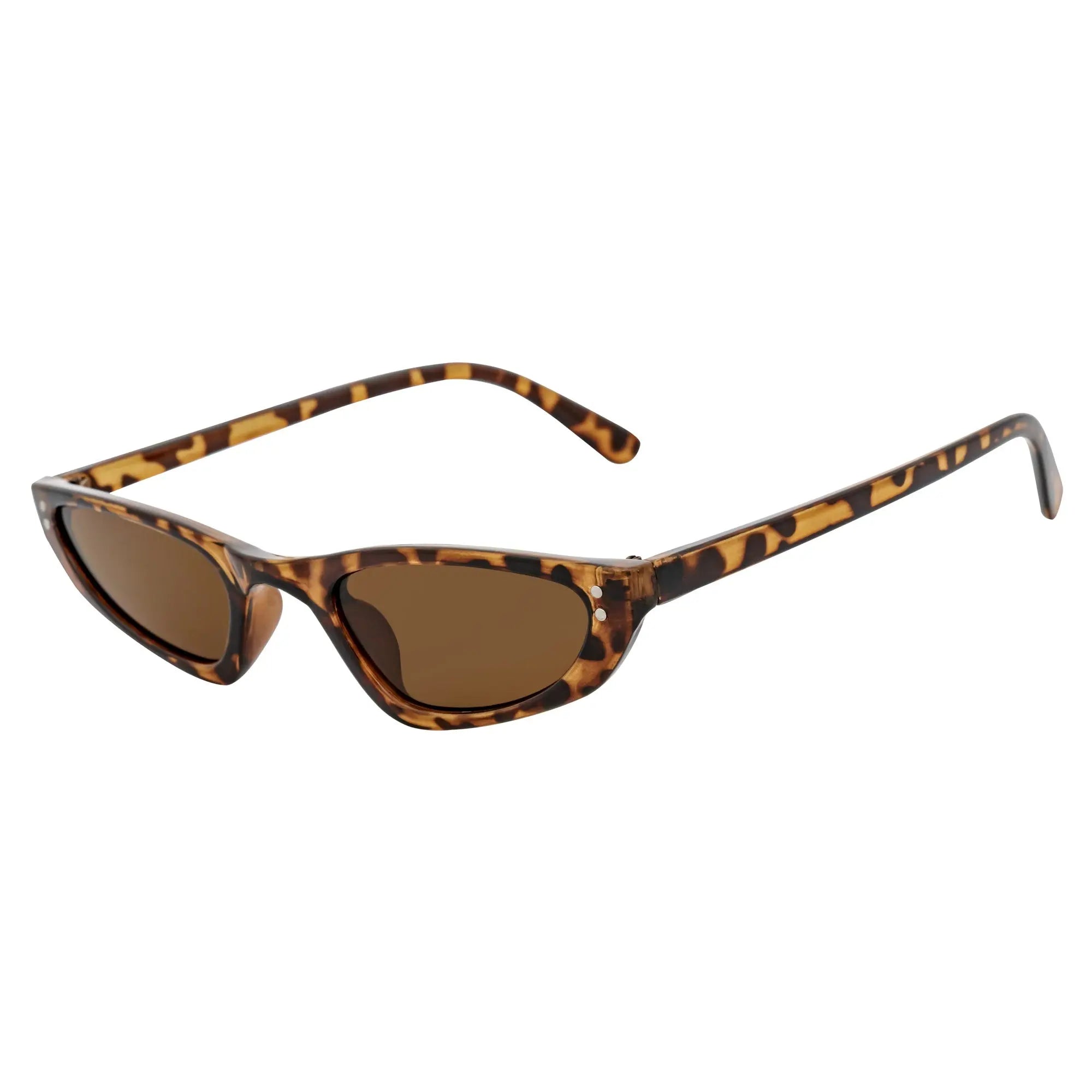 BURMESE - Small Hexagonal Cat Eye Sunglasses Tortoise Brown Morspecs