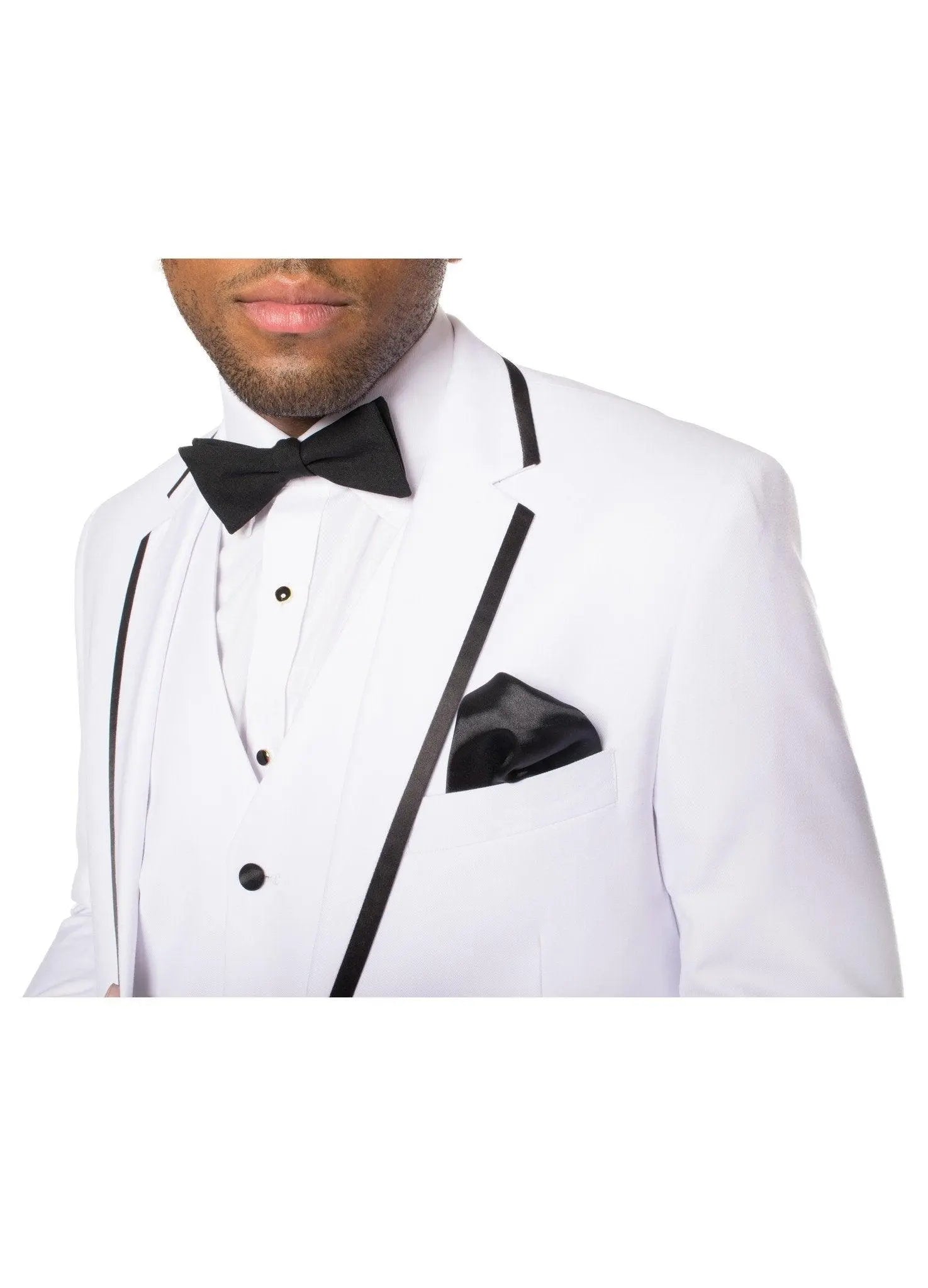 Celio White & Black 3 piece Slim Fit Tuxedo Ferrecci
