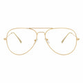 COOPER - Large Metal Aviator Gold Clear Lens Glasses 54mm Morspecs