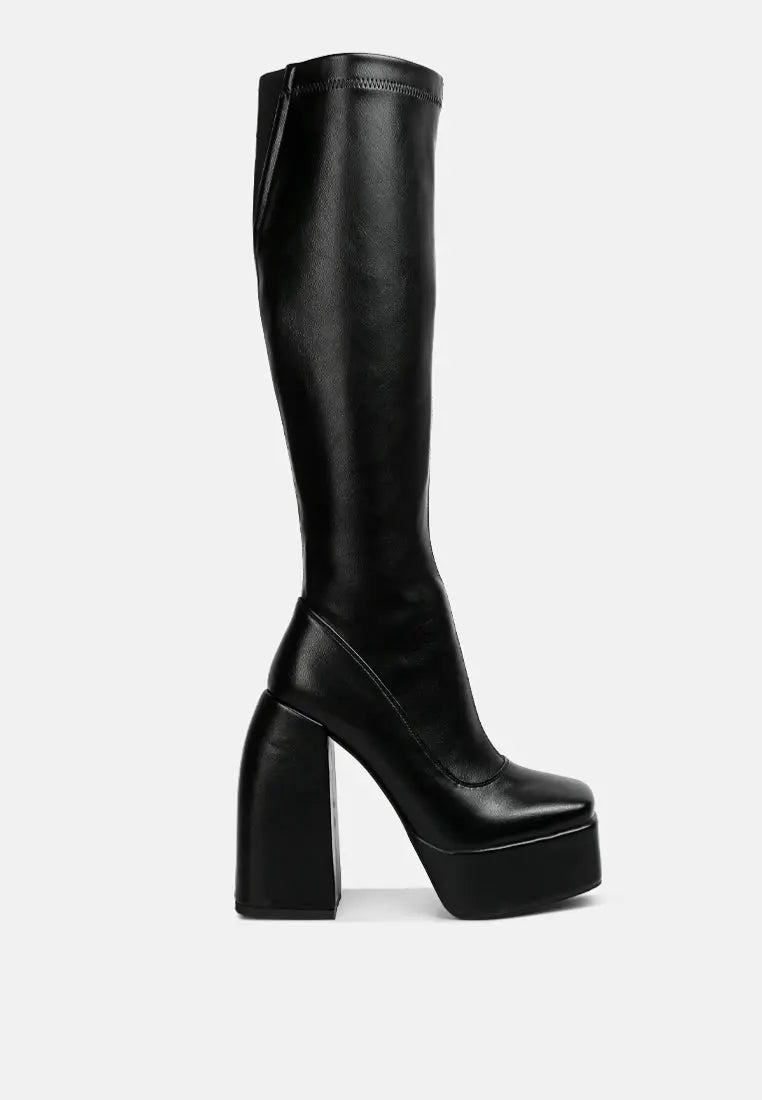 Fanning Platform Long Boots London Rag