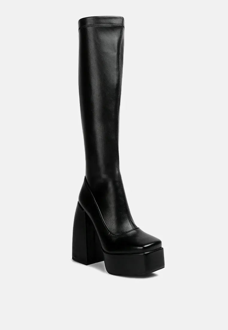Fanning Platform Long Boots London Rag