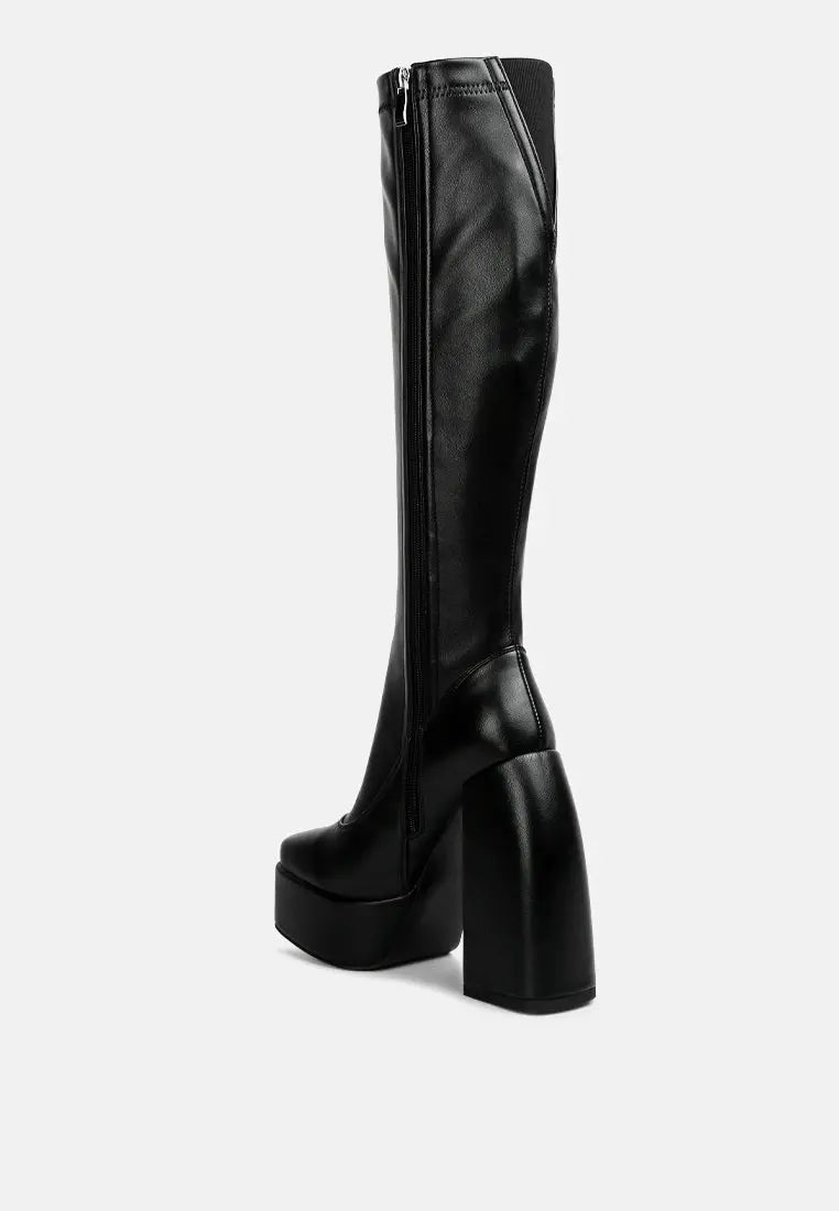 Fanning Platform Long Boots London Rag