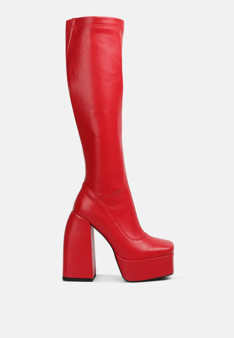 Fanning Platform Long Boots London Rag
