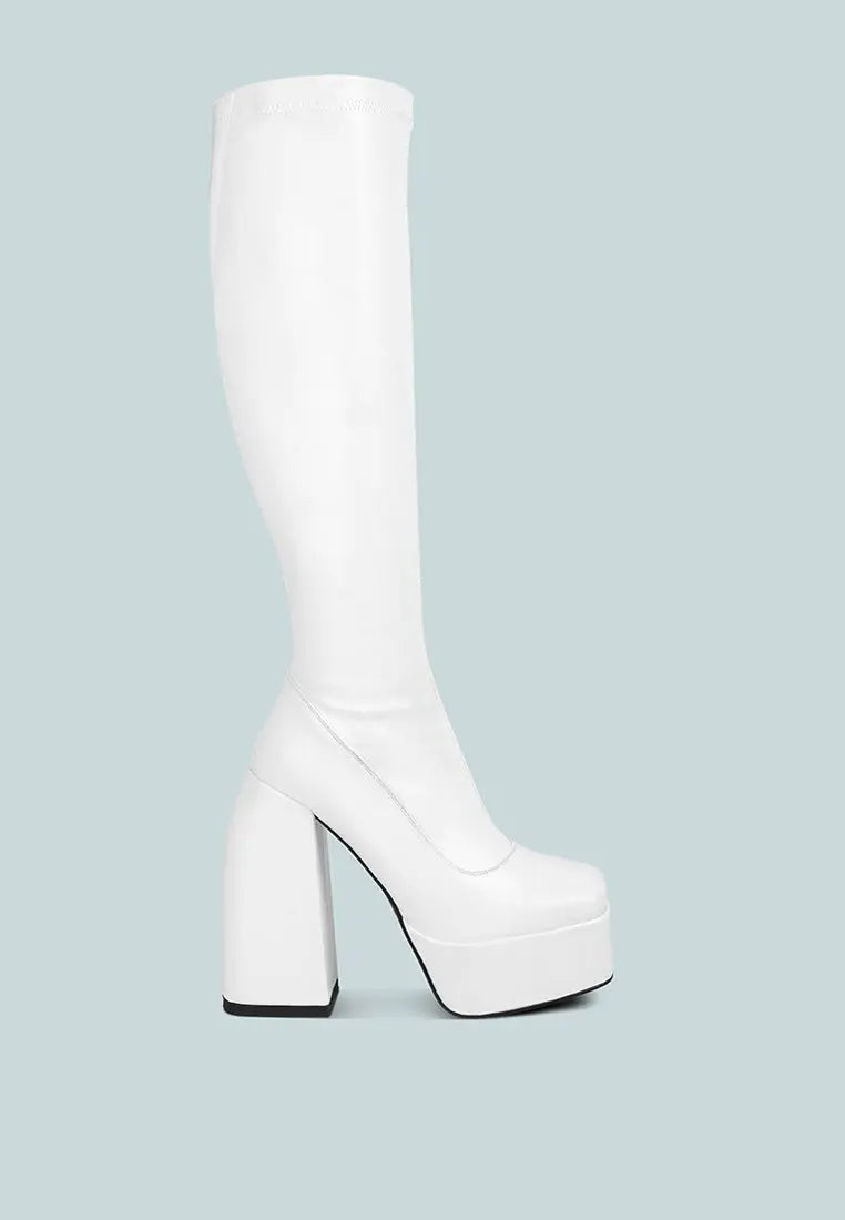 Fanning Platform Long Boots London Rag