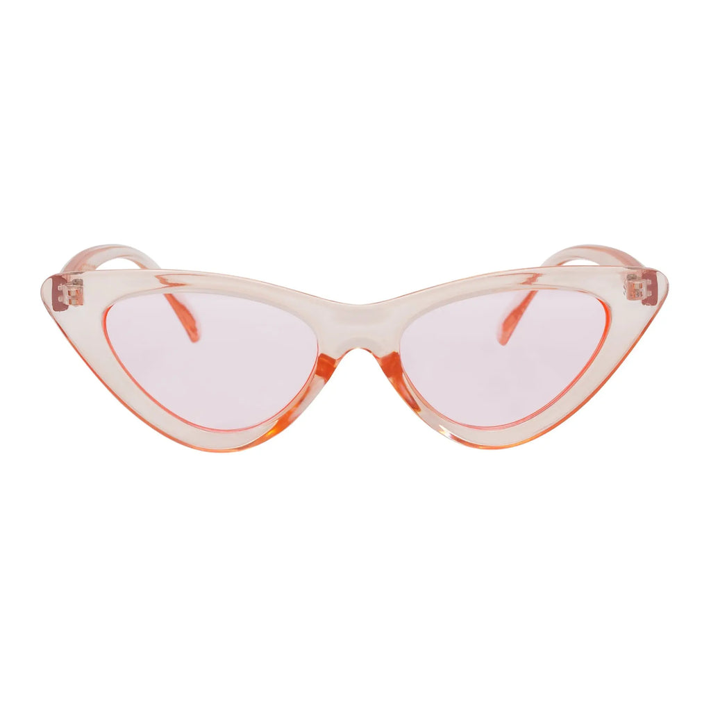 FELINE - Oval Small Cat Eye Sunglasses Pink Pink Morspecs