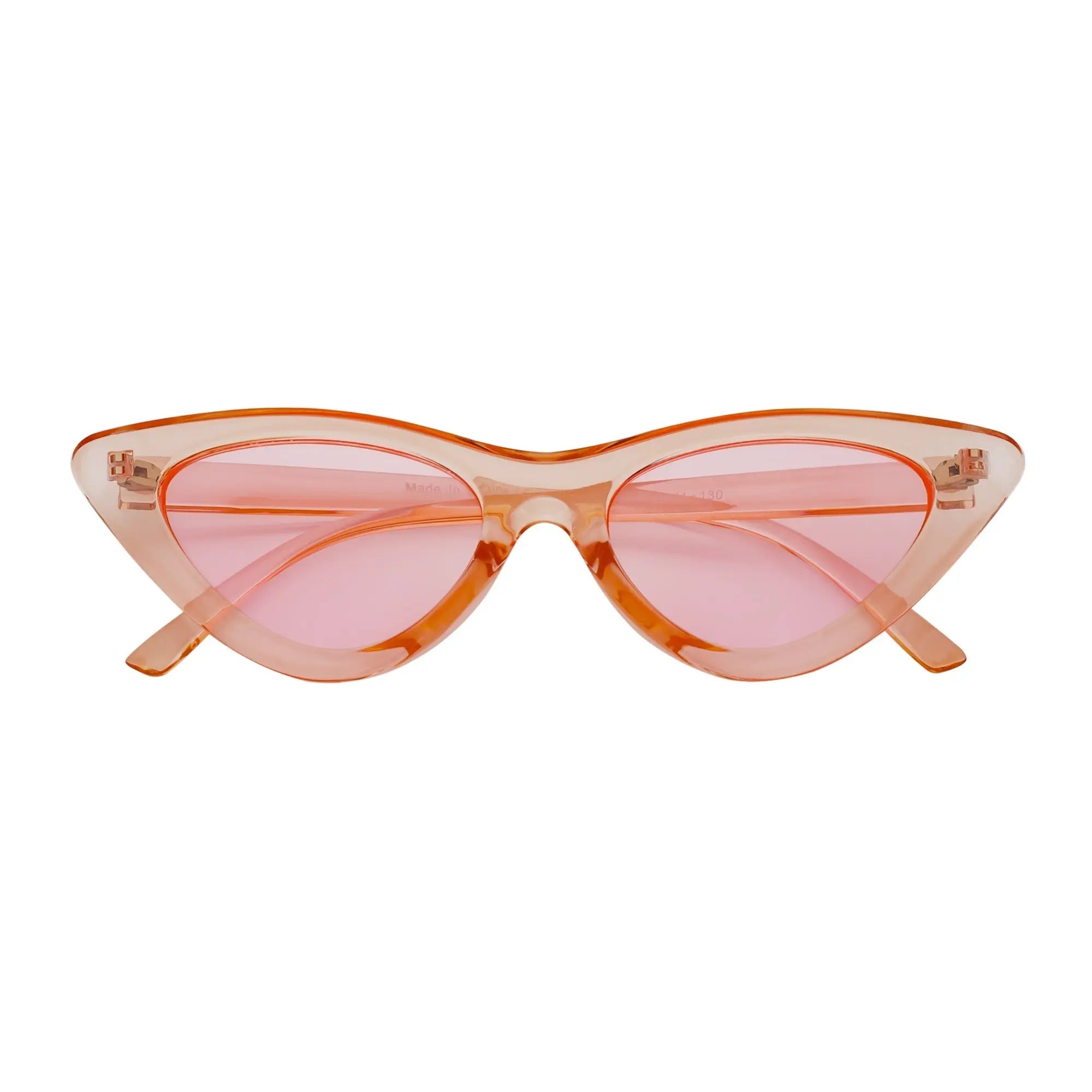 FELINE - Oval Small Cat Eye Sunglasses Pink Pink Morspecs