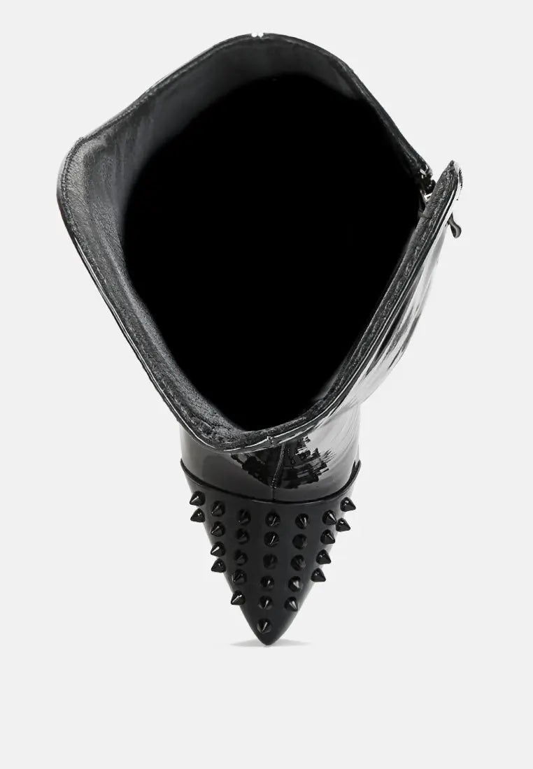Forbidden Stud Stiletto Calf Boots London Rag