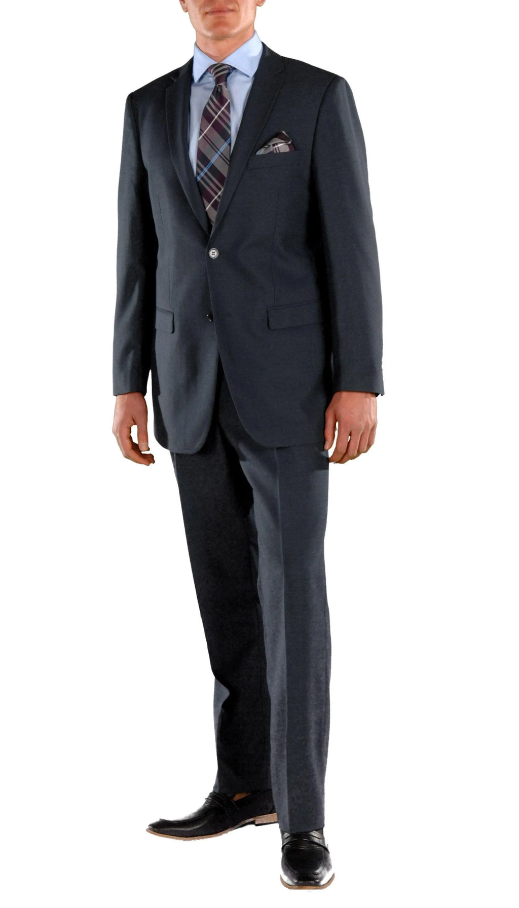 Ford Navy Blue Regular Fit 2 Piece Suit-0