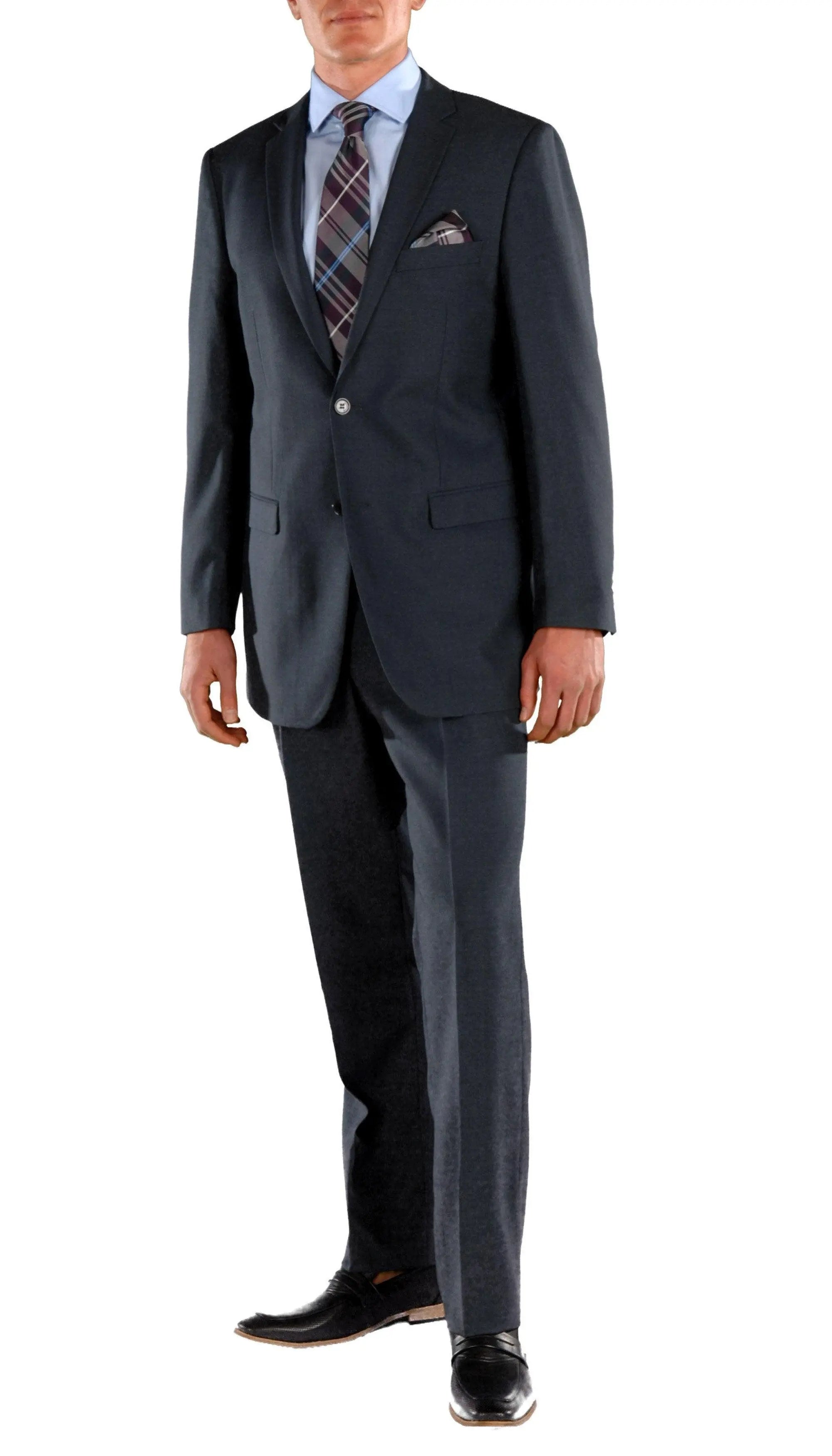 Ford Navy Blue Regular Fit 2 Piece Suit-0