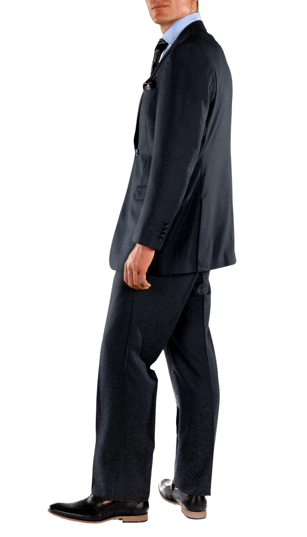 Ford Navy Blue Regular Fit 2 Piece Suit-3