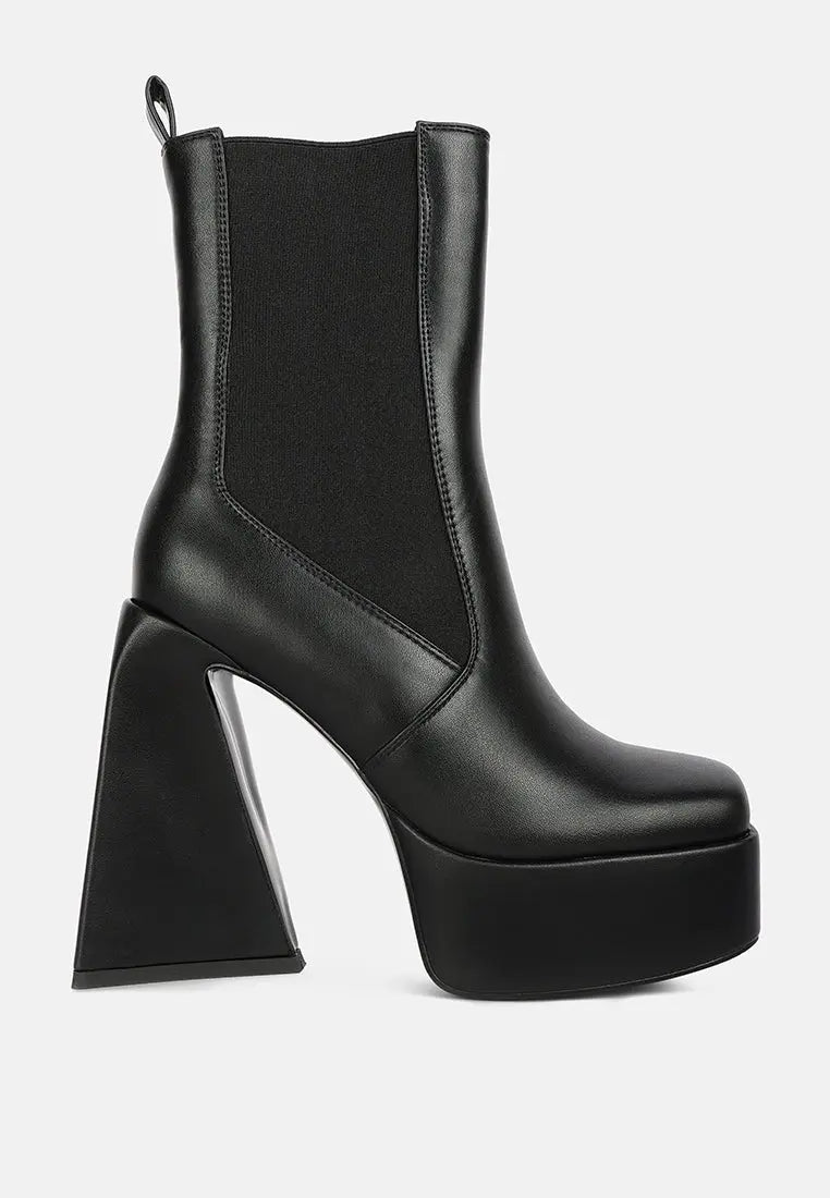 Frosty High Platform Block Heel Chelsea Boot London Rag