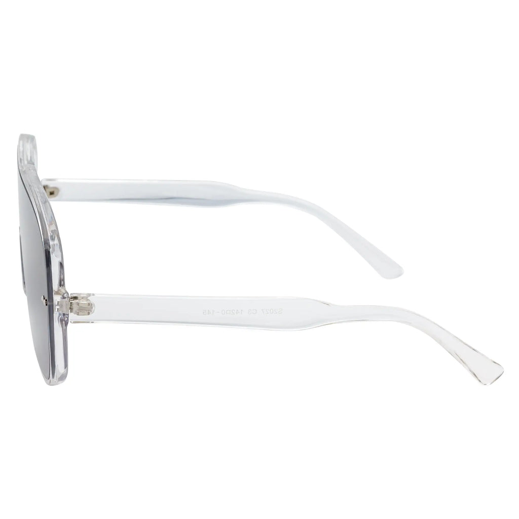 GIA - Oversize Square Flat Lens Shield Sunglasses Crystal Lavender Fade Morspecs