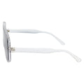 GIA - Oversize Square Flat Lens Shield Sunglasses Crystal Lavender Fade Morspecs