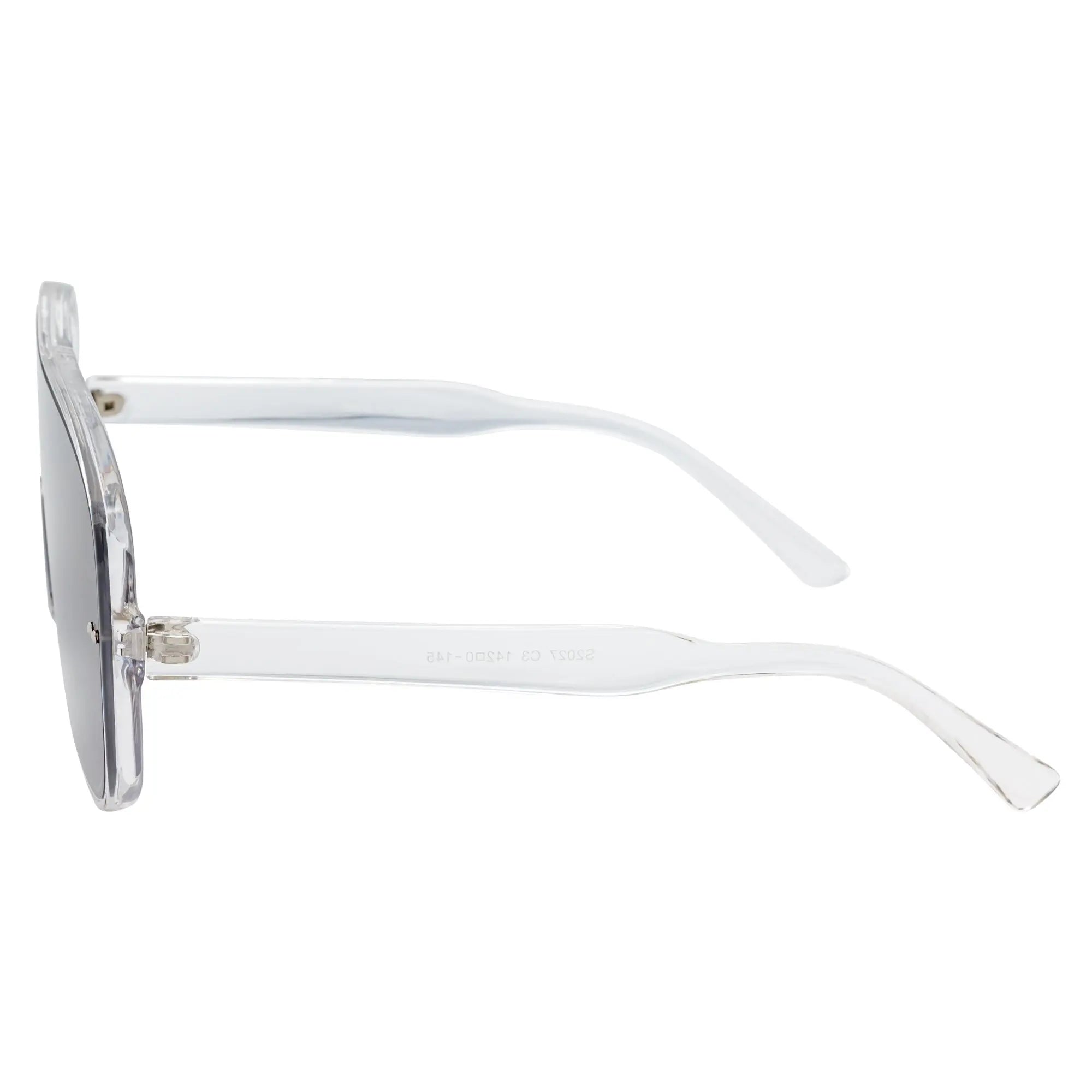 GIA - Oversize Square Flat Lens Shield Sunglasses Crystal Lavender Fade Morspecs