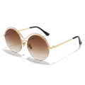Wanderlust Gold Round Sunglasses