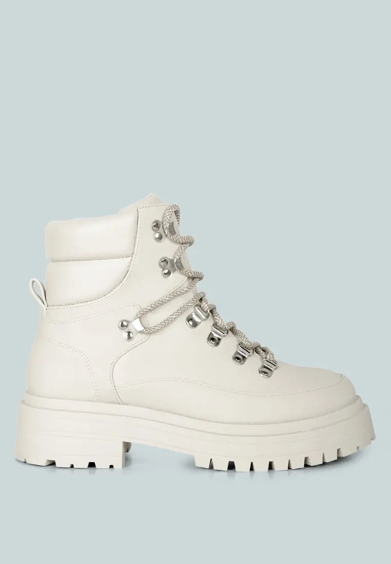 Goliath Lace Up Chunky Biker Boots London Rag