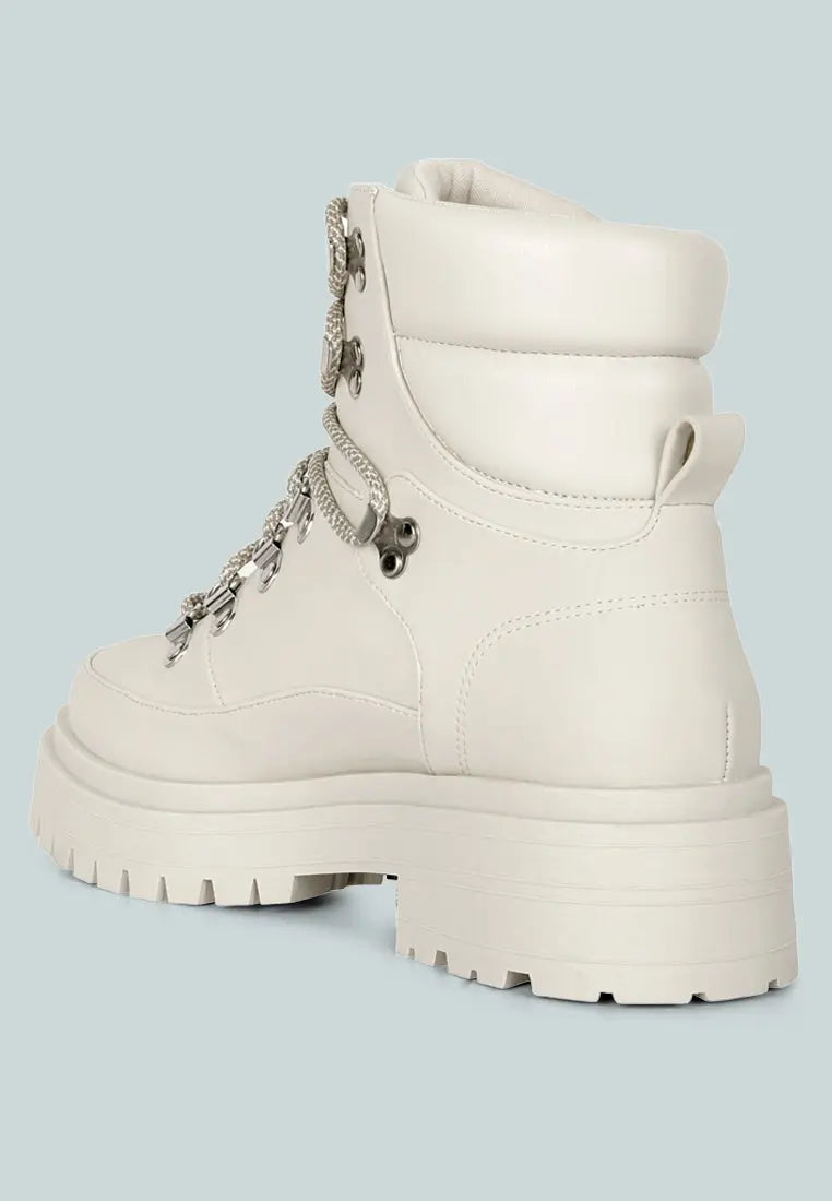 Goliath Lace Up Chunky Biker Boots London Rag