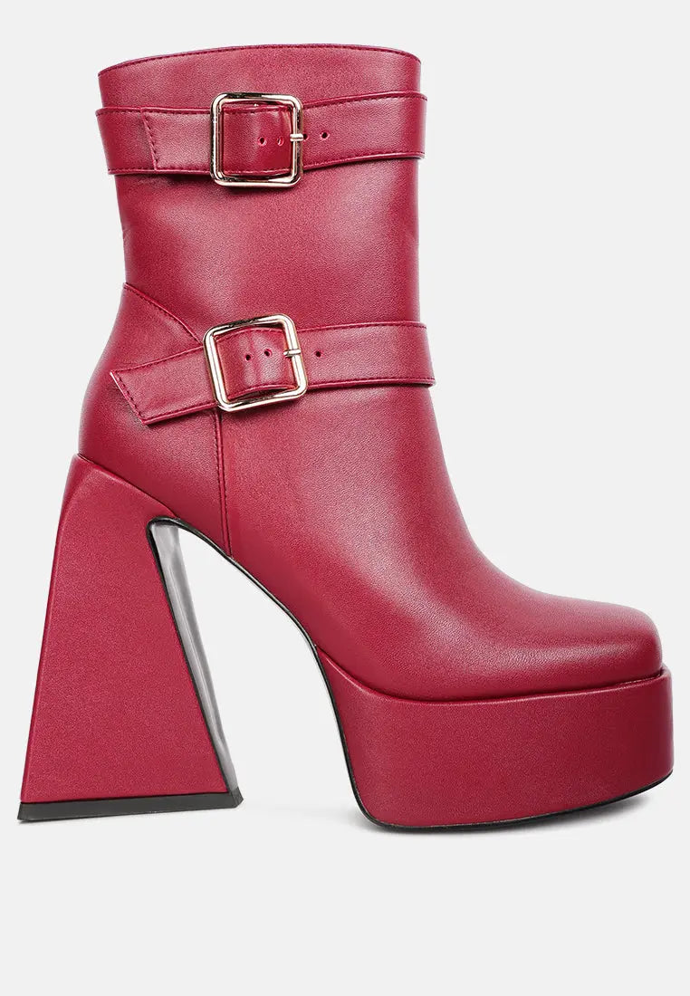 Hot Cocoa High Platform Ankle Boots London Rag