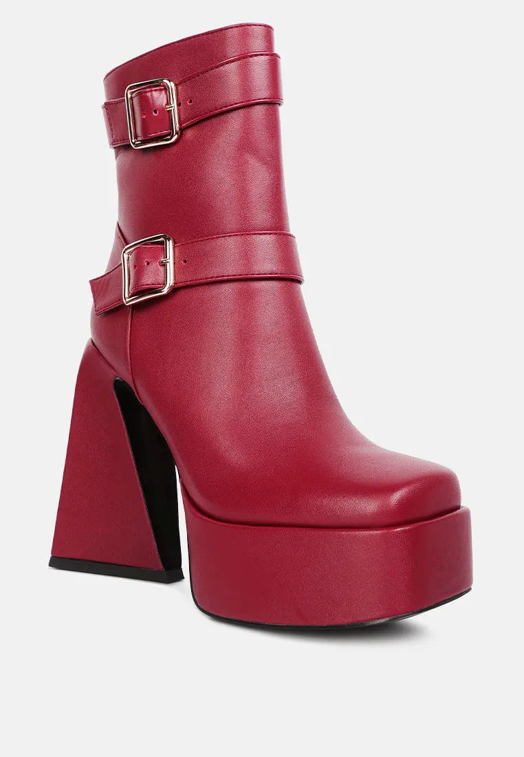 Hot Cocoa High Platform Ankle Boots London Rag