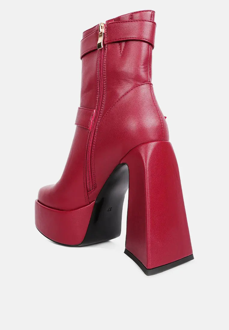 Hot Cocoa High Platform Ankle Boots London Rag