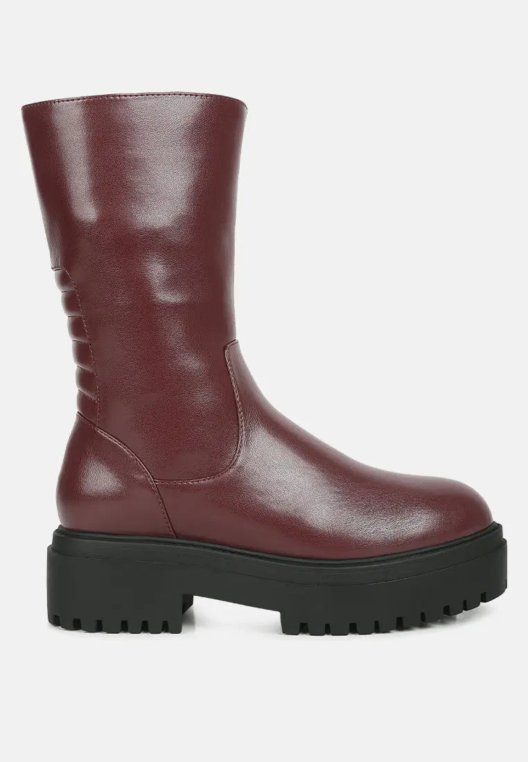 Lewisa Panelled Lug Sole Boots London Rag