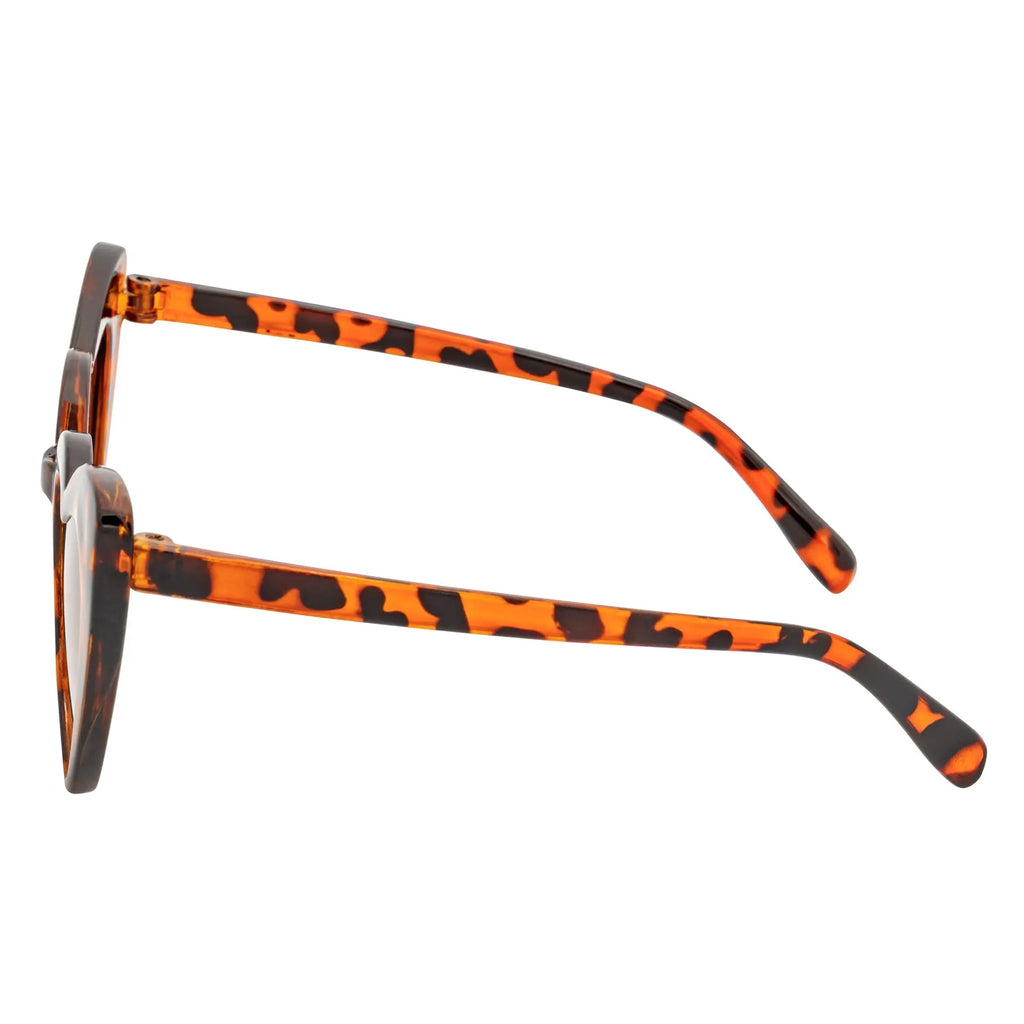LITTLEHEART - Kids Girls Small Heart Shaped Sunglasses Tortoise Amber Morspecs