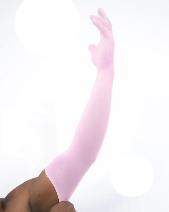 Seamless Gloves Armsocks - Light Pink Splash Colors