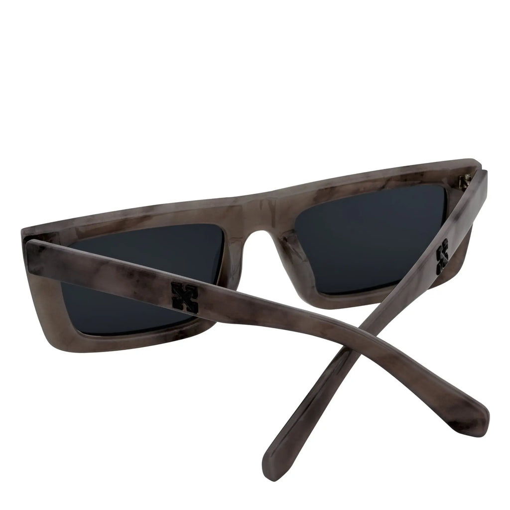 LOWKEY - Small Flat Top Rectangle Sunglasses Gray Smoke Morspecs