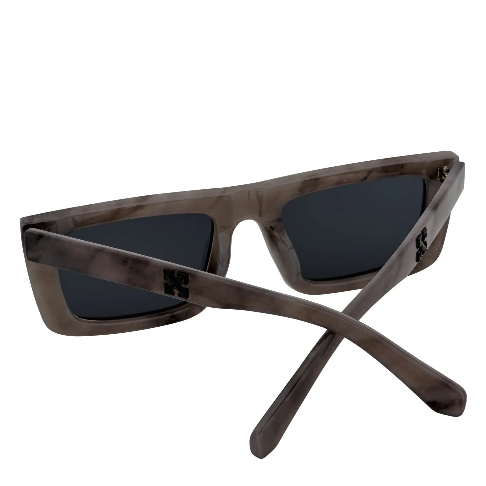 LOWKEY - Small Flat Top Rectangle Sunglasses Gray Smoke Morspecs