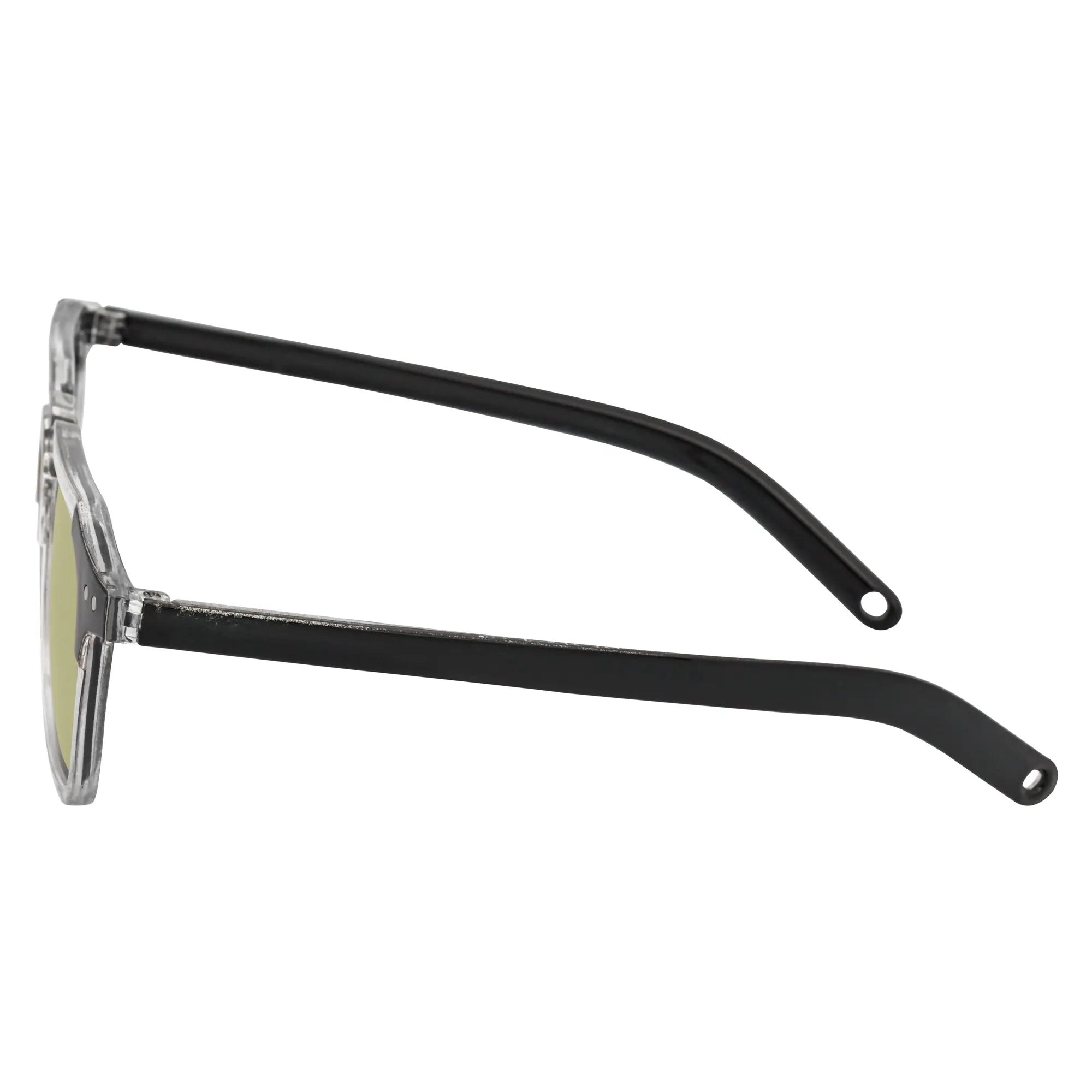 MISSONI - Square Horn Rimmed Sunglasses Black-Clear Yellow Morspecs