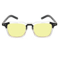 MISSONI - Square Horn Rimmed Sunglasses Black-Clear Yellow Morspecs