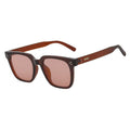 MONDO - Square Horn Rimmed Sunglasses Clear Brown Pink Morspecs