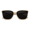 MYA - Polarized Womens Oversize 3 Pin Cat Eye Sunglasses Creme Smoke Morspecs