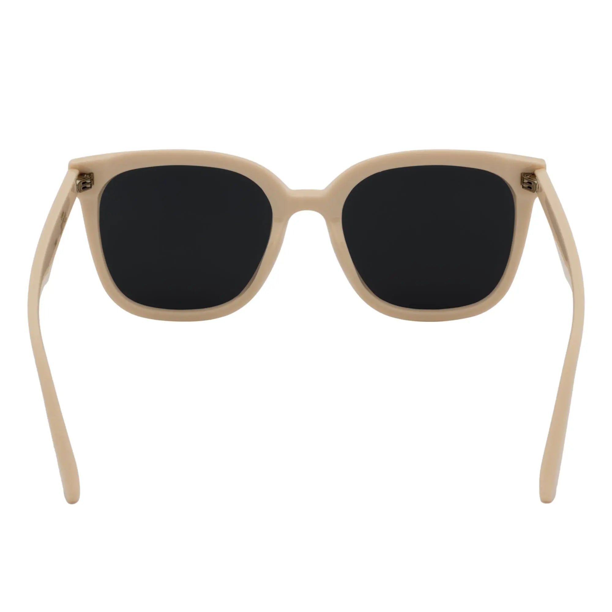 MYA - Polarized Womens Oversize 3 Pin Cat Eye Sunglasses Creme Smoke Morspecs