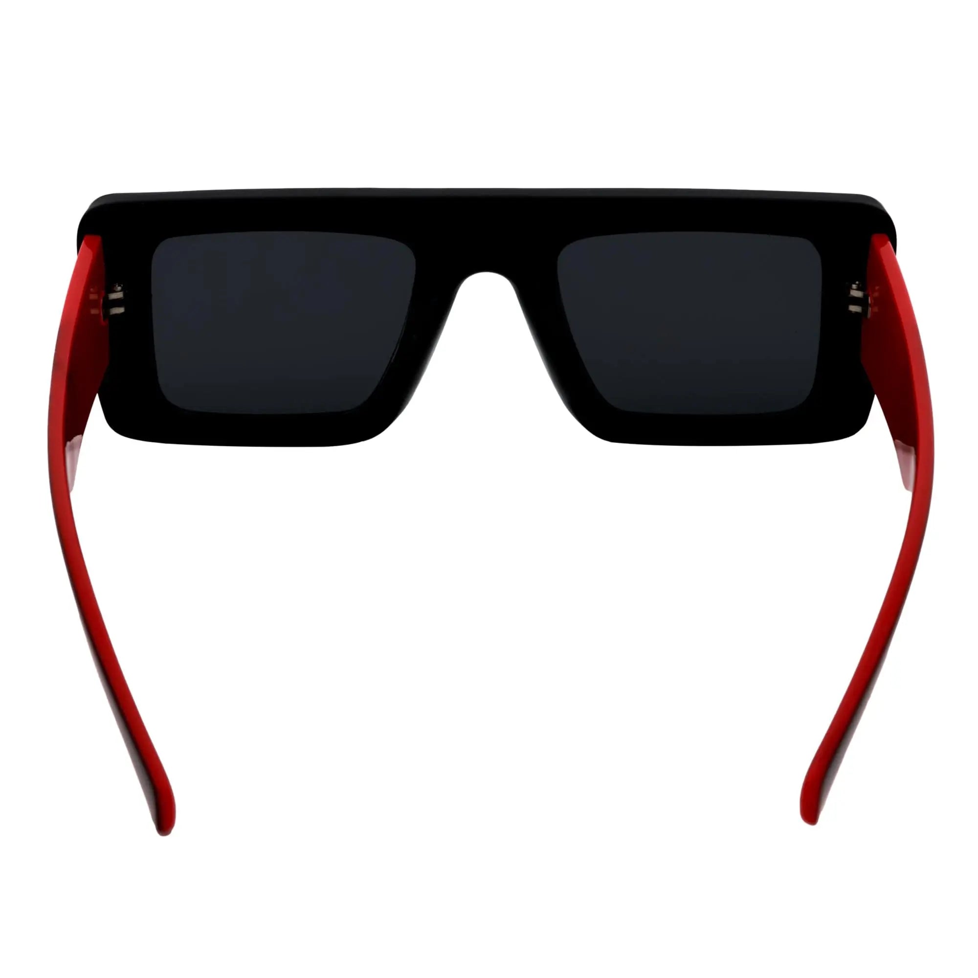OFFSET - Rectangle Sunglasses Black-Red Smoke Morspecs
