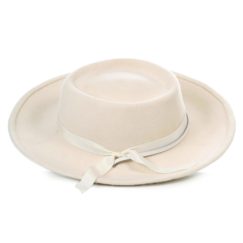 Off White Wide Brim Fedora - Earp FERRECCI