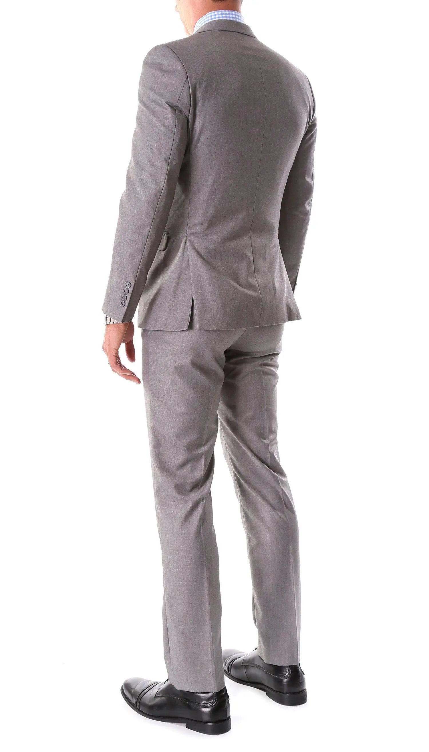 Oslo Grey Notch Lapel 2 Piece Slim Fit Suit Ferrecci