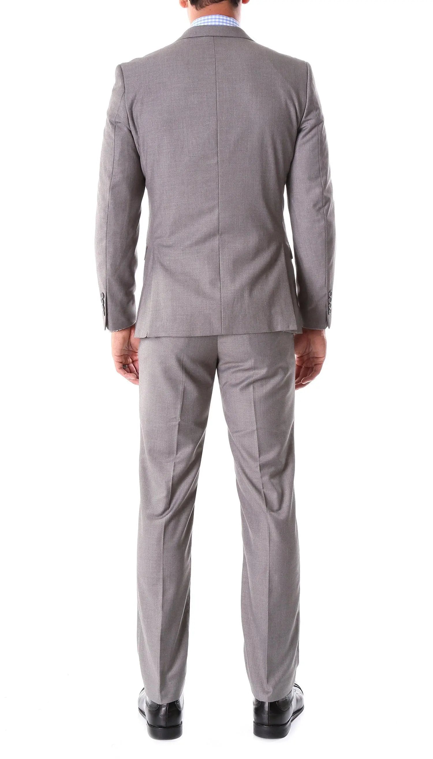 Oslo Grey Notch Lapel 2 Piece Slim Fit Suit Ferrecci