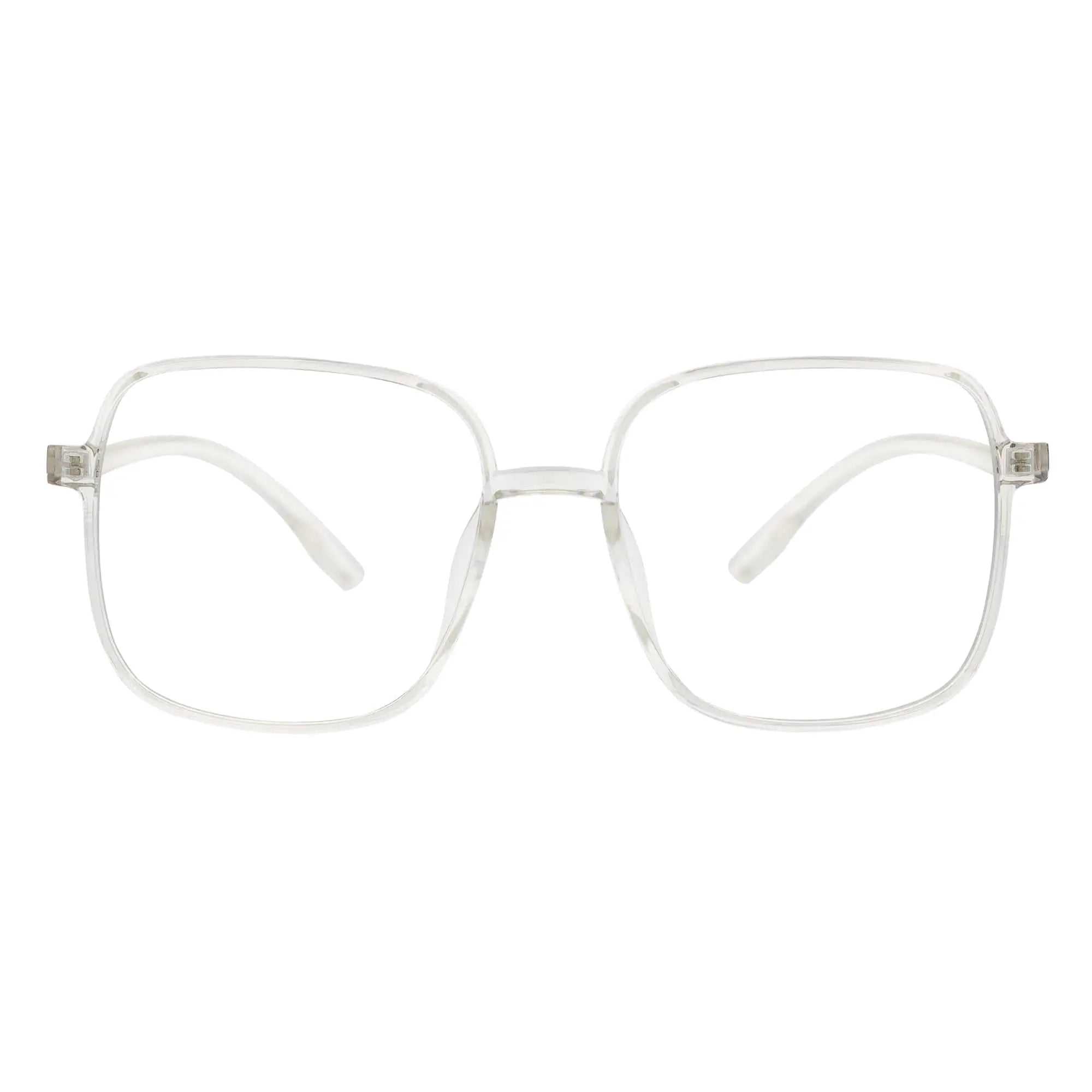 OTAKU - Large Square Glasses Crystal Frame Clear Lens Morspecs