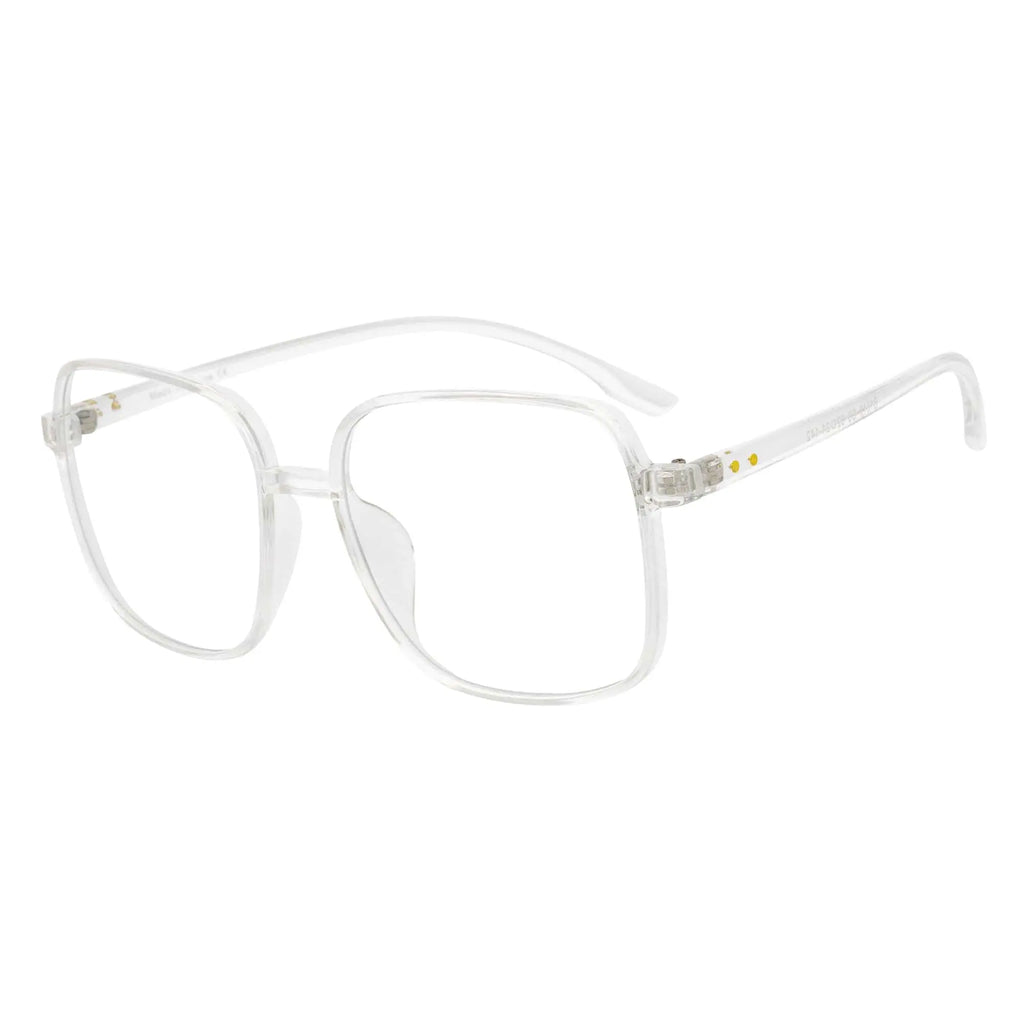 OTAKU - Large Square Glasses Crystal Frame Clear Lens Morspecs