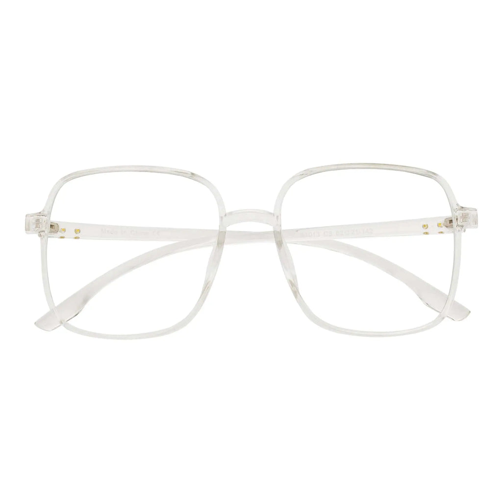 OTAKU - Large Square Glasses Crystal Frame Clear Lens Morspecs