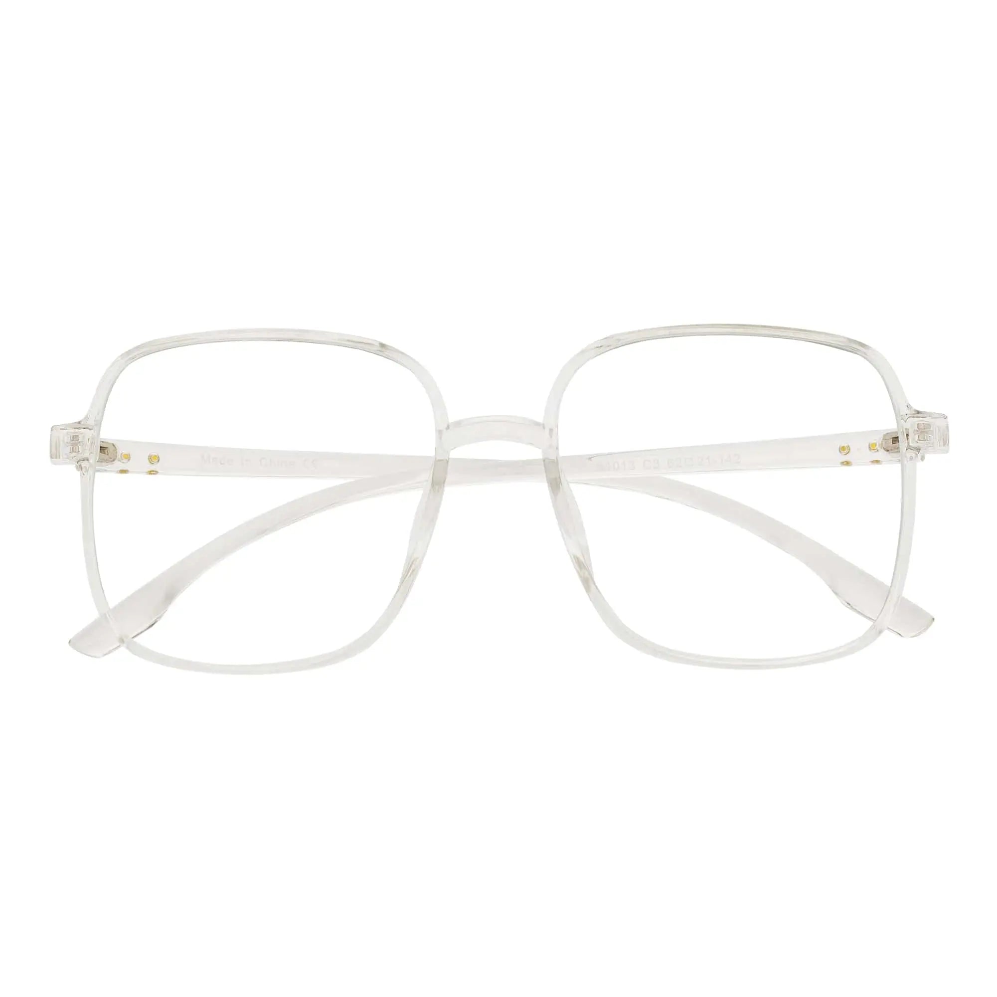 OTAKU - Large Square Glasses Crystal Frame Clear Lens Morspecs