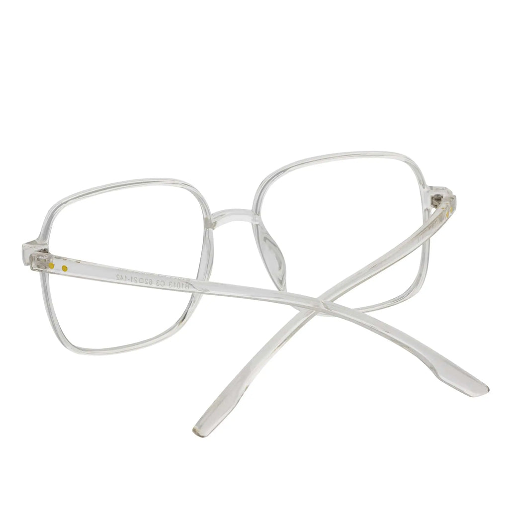OTAKU - Large Square Glasses Crystal Frame Clear Lens Morspecs