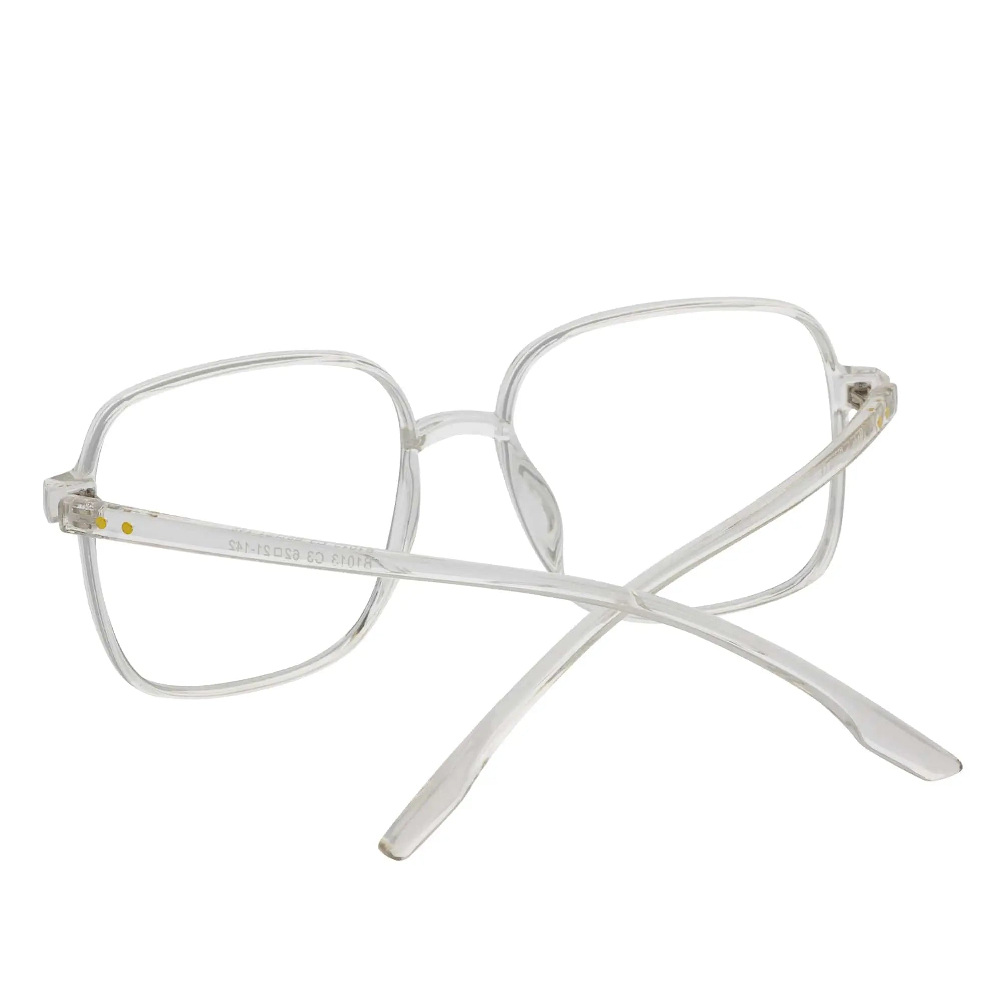OTAKU - Large Square Glasses Crystal Frame Clear Lens Morspecs