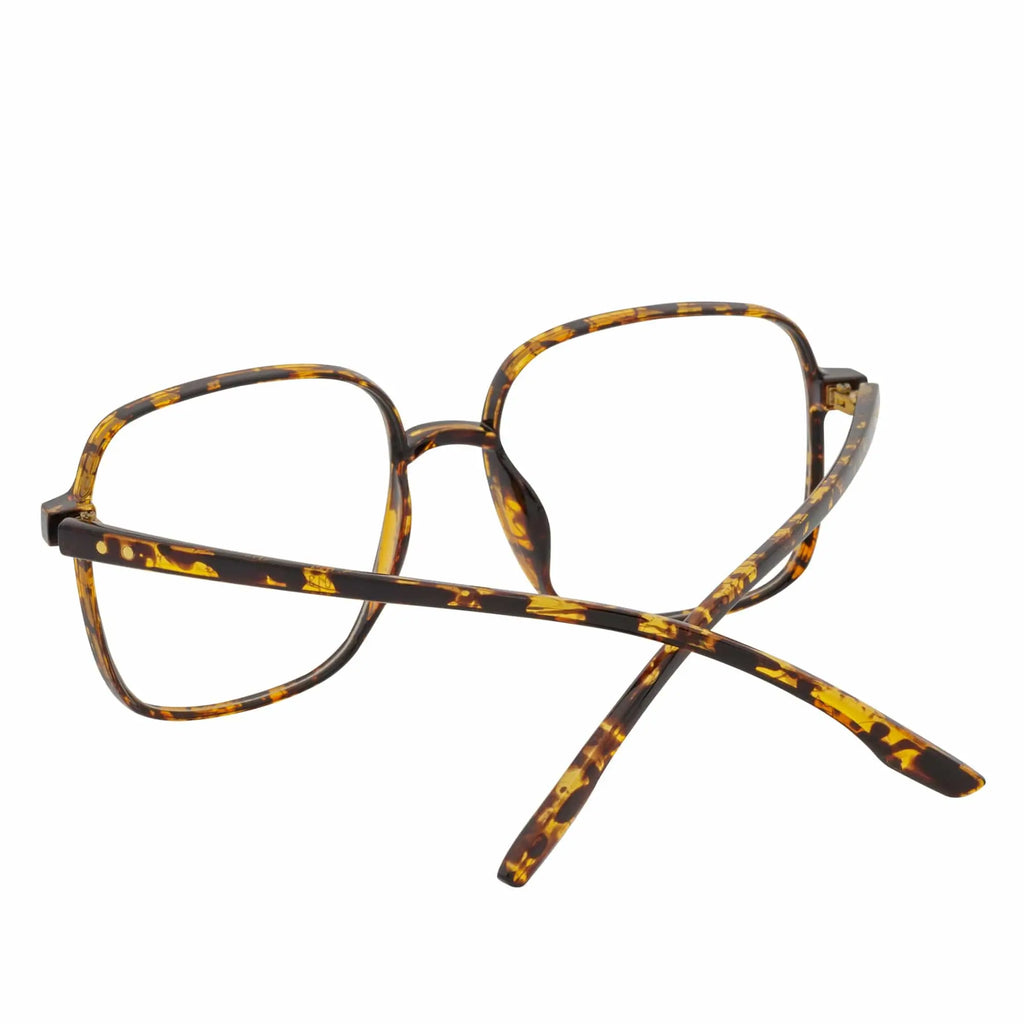 OTAKU - Large Square Glasses Tortoise Shell Clear Lens Morspecs
