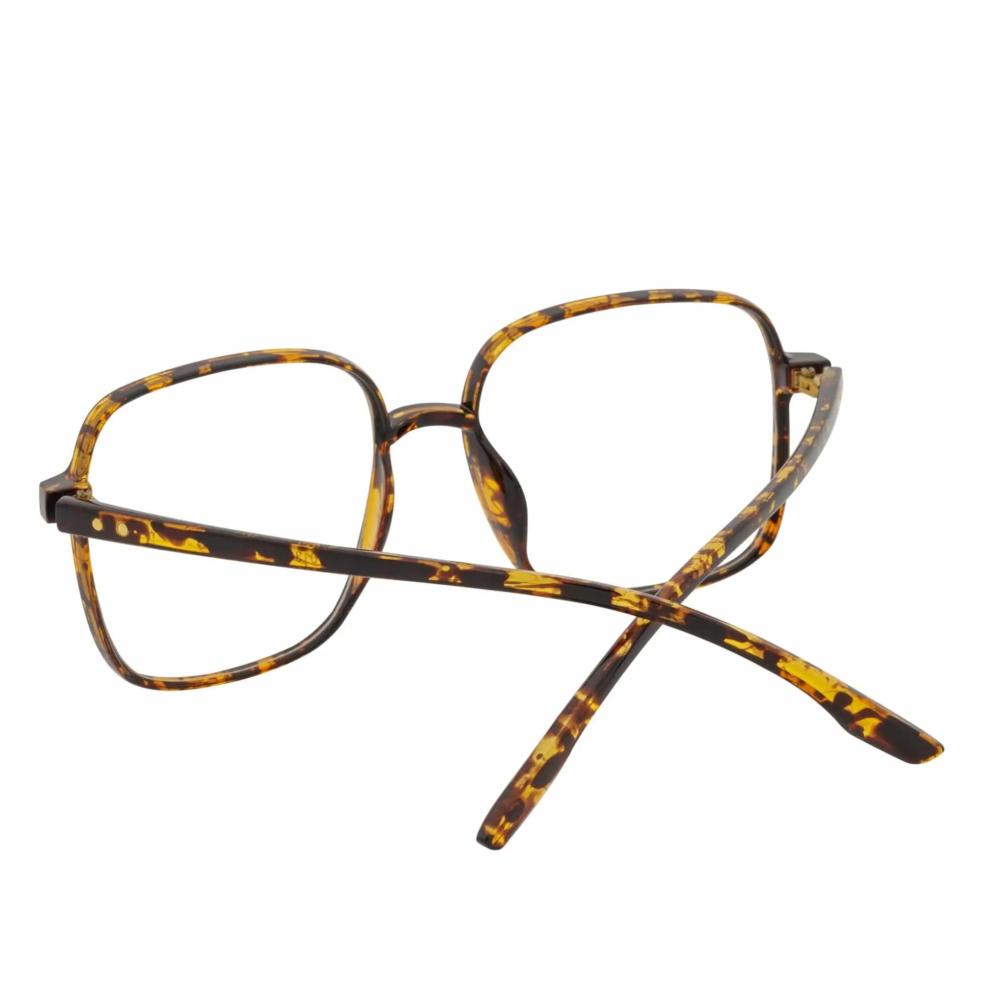 OTAKU - Large Square Glasses Tortoise Shell Clear Lens Morspecs