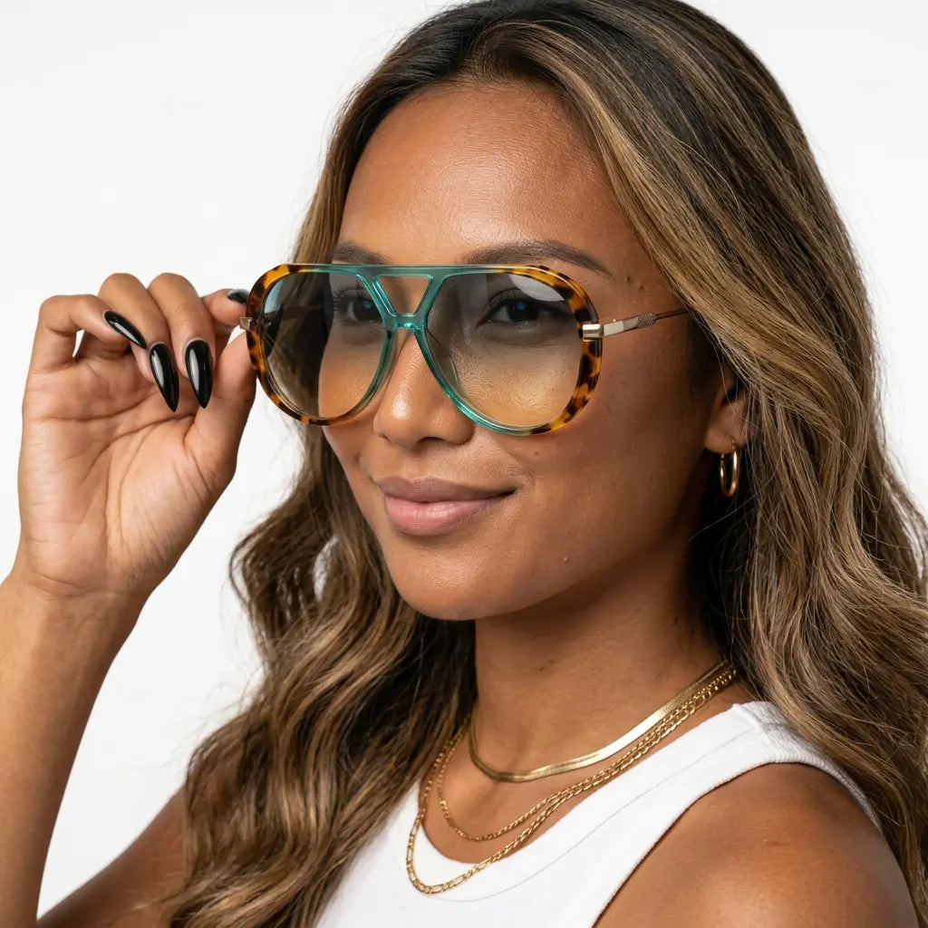 Wild Heart Oversized Vintage Sunglasses Boho Brown